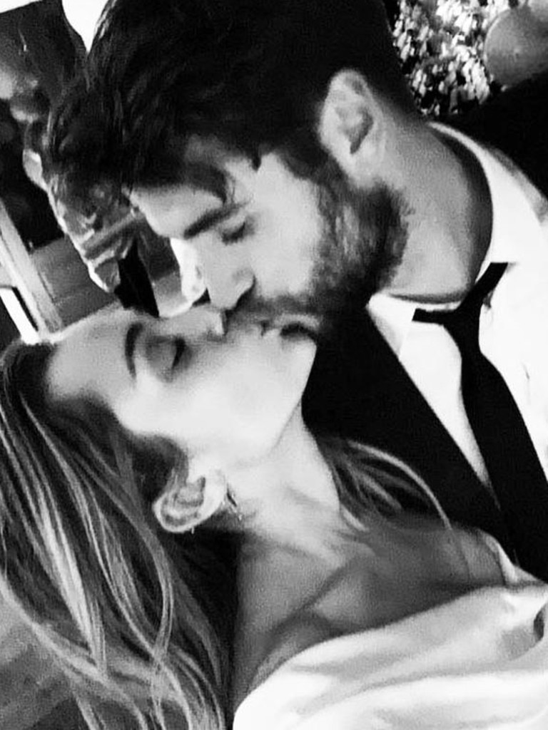 Miley Cyrus and Liam Hemsworth wed. Picture: Instagram