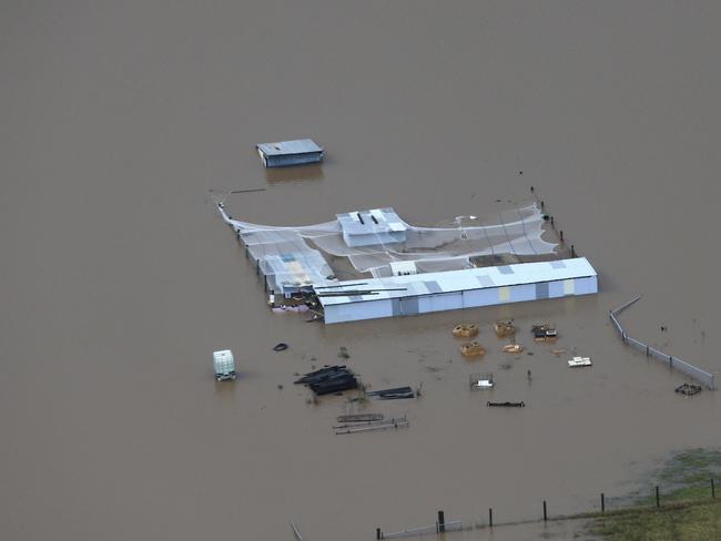 A house in Maitland isolated by flood waters during the 2015 Hunter storms. Picture: Adam Taylor