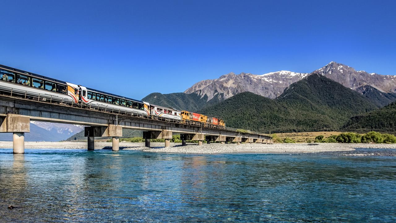 Waimakariri Bridge along the TranzAline train journey.