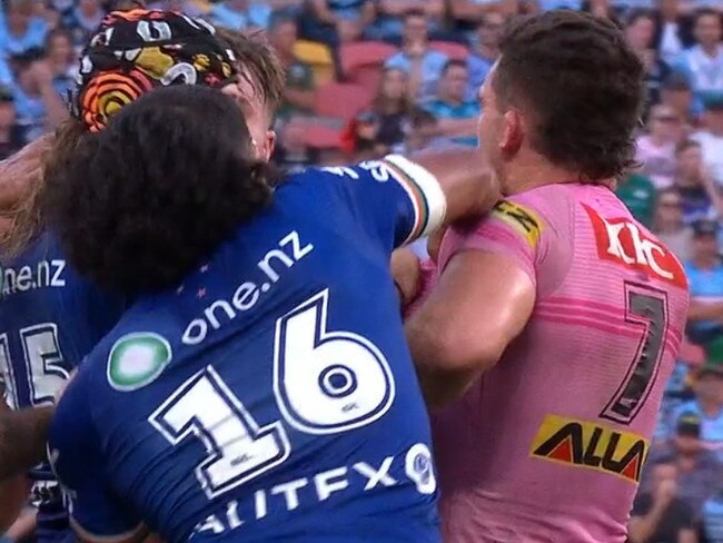 Did this deserve a sin bin? Photo: Fox Sports