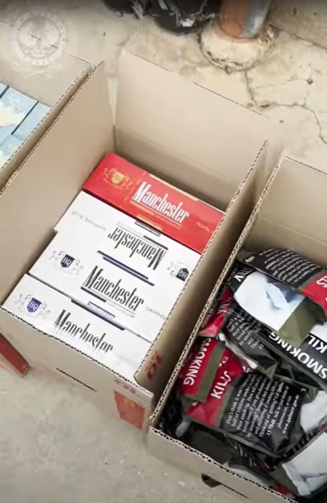 Seized tobacco products.