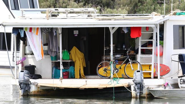 The many boaties that live on the Broadwater have their whole lives on their vessels. Pic: David Clark