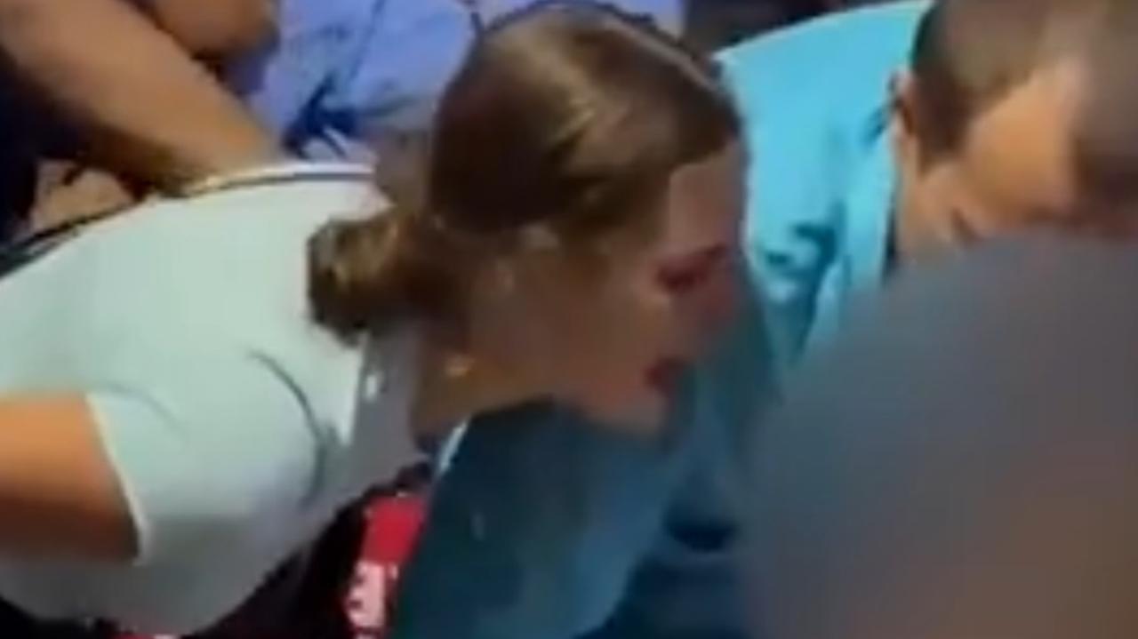 Shock moment woman screams in child’s face