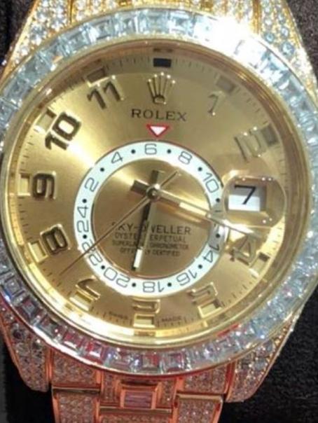 Toby Mitchell showed off his Rolex watch in on Instagram.