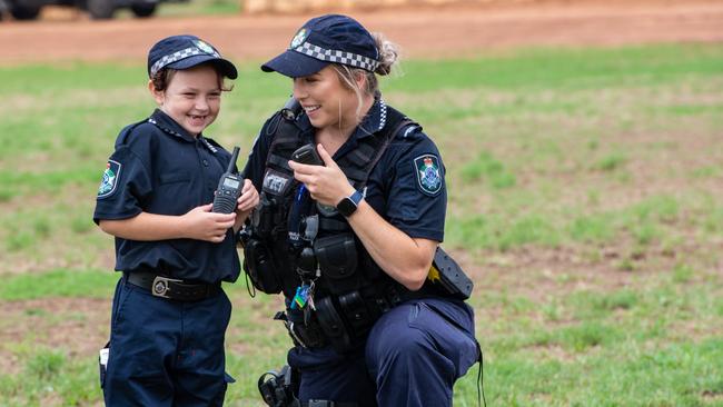 Savannah Burns with constable Kimberly Allen. PHOTO: Ali Kuchel