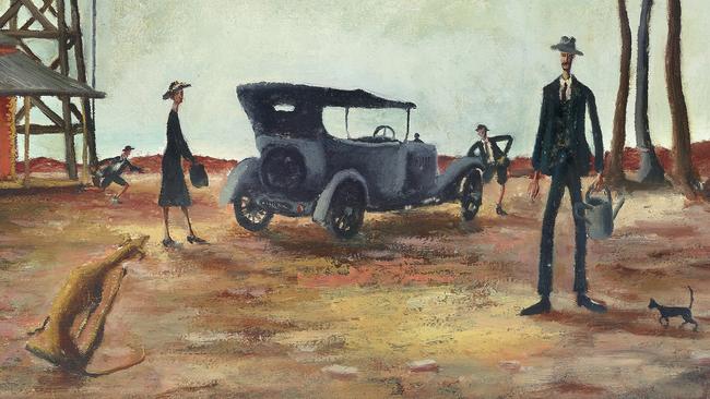 Russell Drysdale’s painting Going to the Pictures, 1941 (detail). Picture: Deutscher and Hackett, supplied