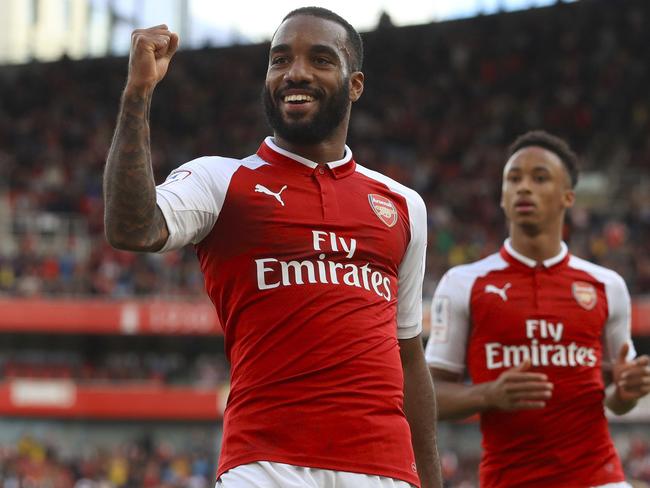 Alexandre Lacazette has added punch to the Arsenal forward line. Picture: AP