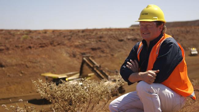 Andrew Forrest in his former role as chief executive of Fortescue Metals Group, at the Cloud Break mine in WA’s Pilbara region.