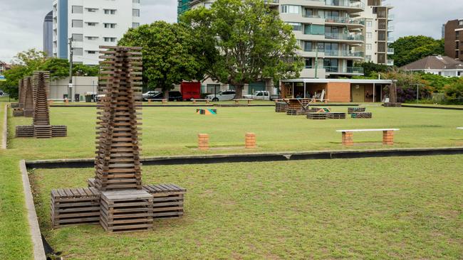 The former East Brisbane Bowls Club is now the home of Backbone Youth Arts. Picture: AAP/Richard Walker