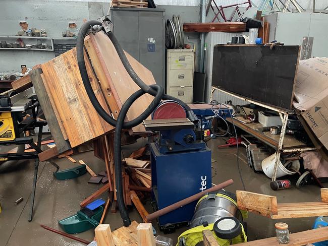 The SES has encouraged residents to be extra cautious when cleaning up debris from floodwaters. Picture: NewsWire / Graeme Minett