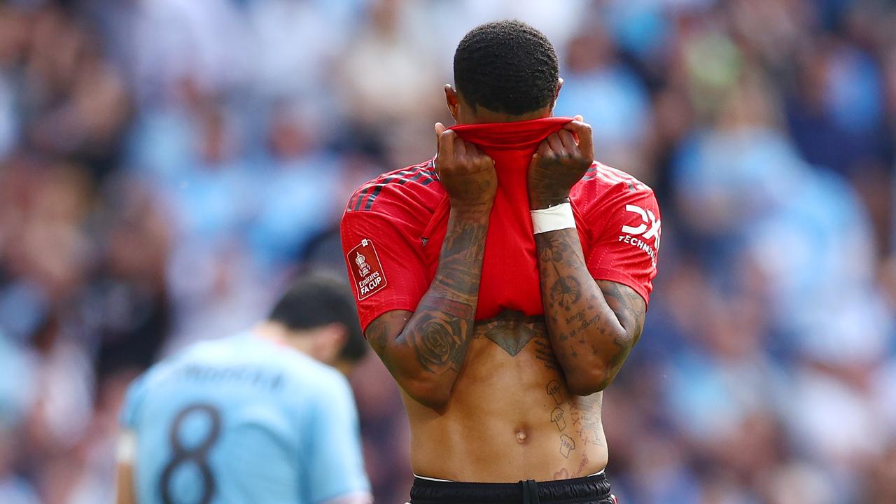 Marcus Rashford will cry himself to sleep on his bed of money. Photo by Clive Rose/Getty Images.