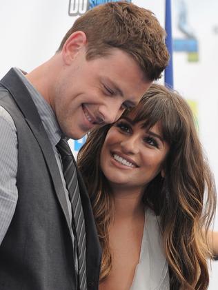 ‘We thought of Cory every day’ ...Actor Cory Monteith with on and offscreen onscreen girlfriend, actress Lea Michele. Picture: Jordan Strauss / Invision /AP