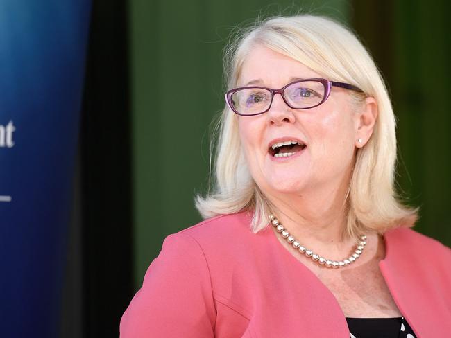 Technology Minister Karen Andrews wants social media giants to be consistent in their decision to ban users. Picture: Matt Taylor