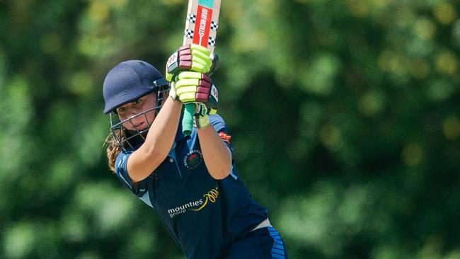 Eve Burke, Manly Warringah District Cricket Club, NSW Women's Premier Cricket, under-18s Brewer Shield, 2024-25. Supplied: Manly Warringah CC