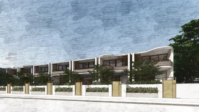 Sketch of the project, as viewed from Lytton Rd.