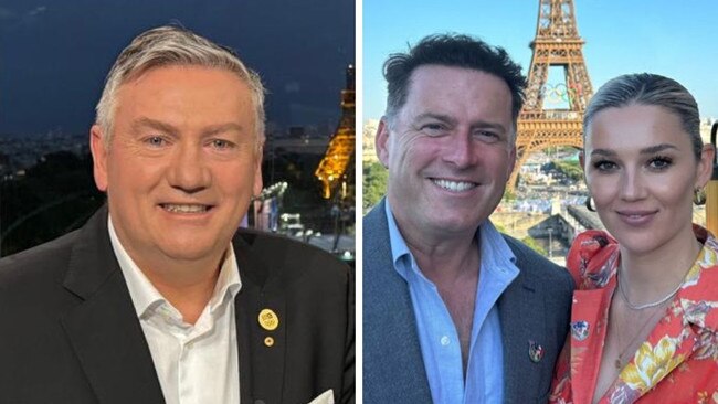 Eddie McGuire; Karl and Jasmine Stefanovic.