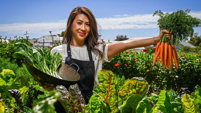 Little Rickshaw chef Trinh Richards at Village Greens in Aldinga. Picture: Naomi Jellicoe