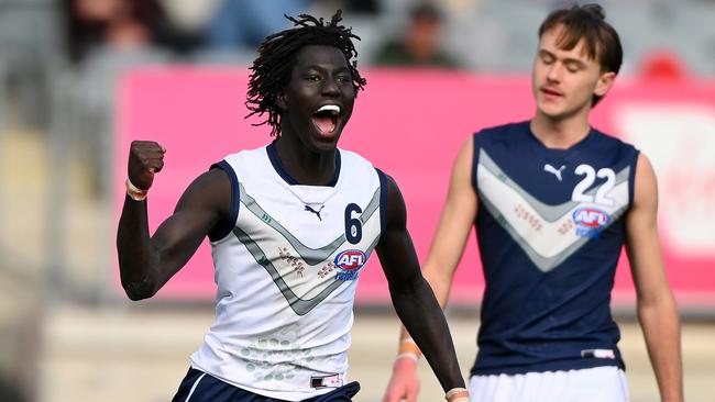 Victorian Country representative Luamon Lual played for South Warrnambool in the Hampden league on Saturday. (Photo by Morgan Hancock/AFL Photos via Getty Images)