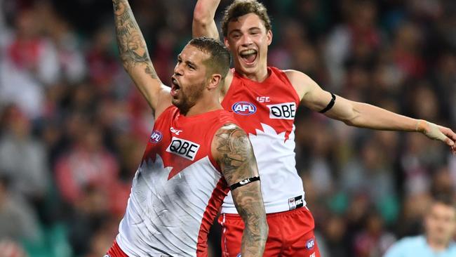 Lance Franklin and Will Hayward have combined for 79 goals this year.