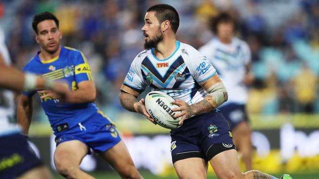 Titan's Nathan Peats during NRL match Parramatta Eels v Gold Coast Titans at ANZ Stadium. Picture. Phil Hillyard