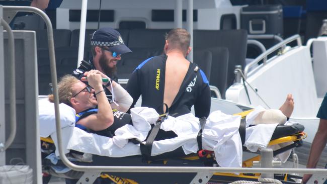 An English tourist had his foot bitten off by a shark and another suffered serious lacerations to his lower leg while swimming. Picture: Monique Preston