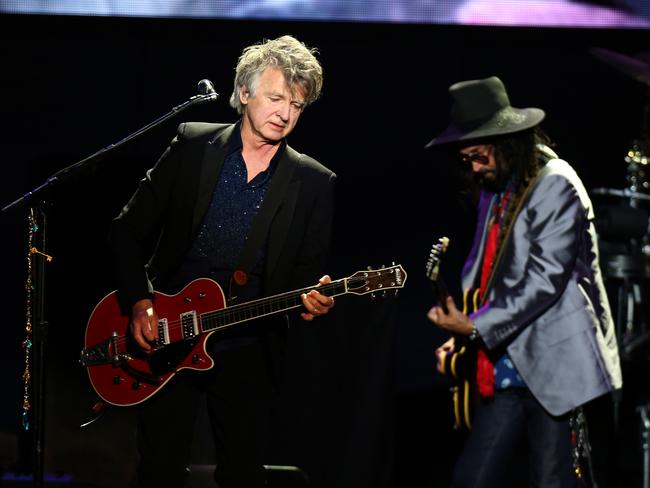 Neil Finn and Mike Campbell. Picture: AAP