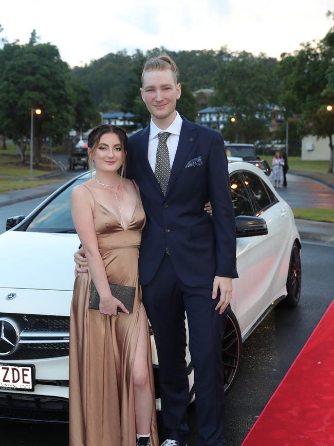 Pacific Pines High formal, at the school. Ebony Riley and Patrick Kilbride Picture Glenn Hampson