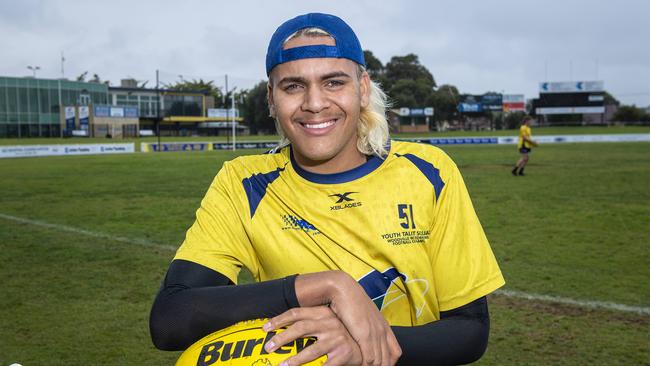 Byron Pickett Jnr – son of ex-Port Adelaide great Byron Pickett – is set to play for the Eagles in Thursday’s live streamed SANFL U17 Futures matches. Picture: Mark Brake