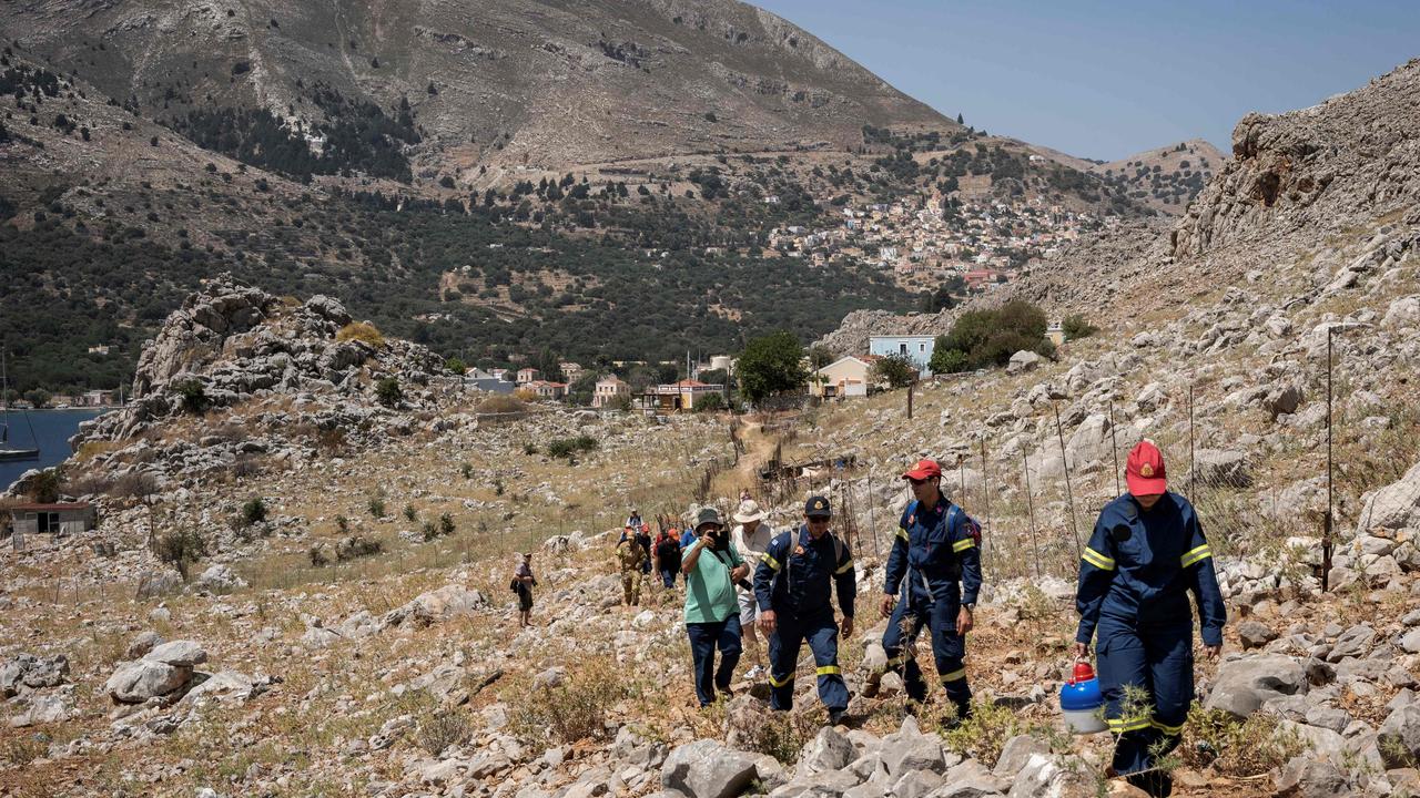 The search and rescue operation for missing Michael Mosley on the Greek island of Symi on June 8. Picture: Maria Panorma Kontou / AFP
