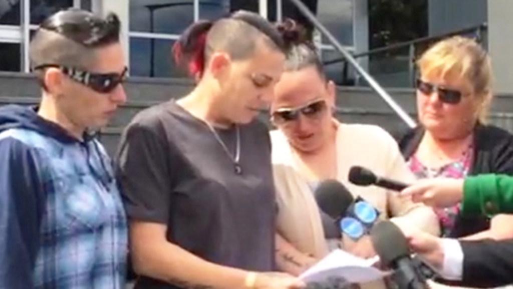 Kirralee Paepaerei's family outside court