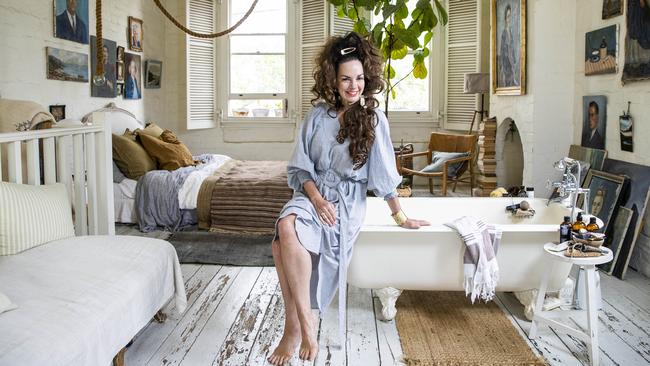 Lynda Gardener at home in her North Fitzroy terrace. Picture: Aaron Francis