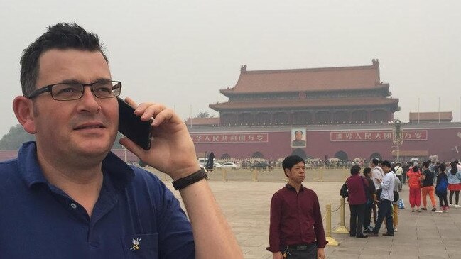 Andrews has returned to China on a trip shrouded in secrecy. Picture: Supplied