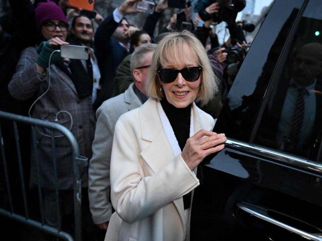 Writer E. Jean Carroll leaves federal court after the verdict in her defamation case in January 2024. Picture: AFP