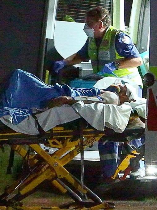 A man was flown to Gold Coast University Hospital after the crash. Picture: Frank Redward