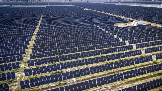 A solar farm on the outskirts of Gunnedah, in New South Wales. Picture: Bloomberg