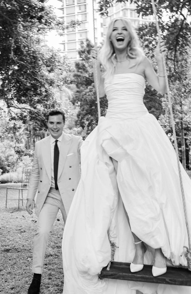 Nadia Fairfax’s wedding to partner Michael Wayne. Picture: Instagram