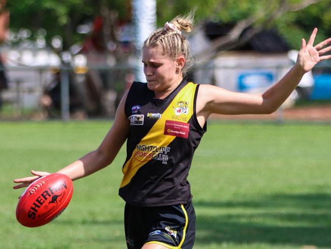 Sophie Hatzismalis has regularly been among the best for Nightcliff this season. Picture: Celina Whan/AFLNT Media