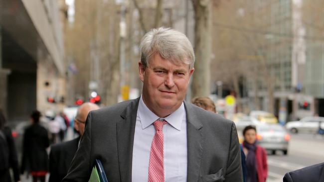 Nicholas Sampson, former headmaster of Geelong Grammar and current head of Cranbrook, photographed leaving the County Court in Melbourne during the child sex abuse royal commission hearings.