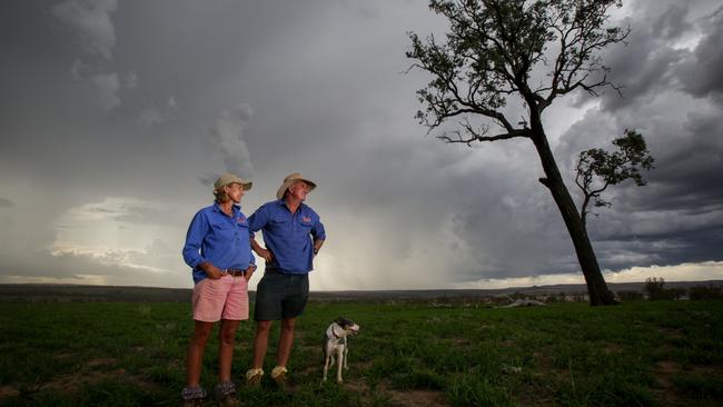 Wendy and Ben Mayne’s property is less than 10km from the boundary of the NSW-Queensland border zone. Their children will be forced into two weeks of hotel quarantine when they return to school under current border rules. Picture: Liam Driver