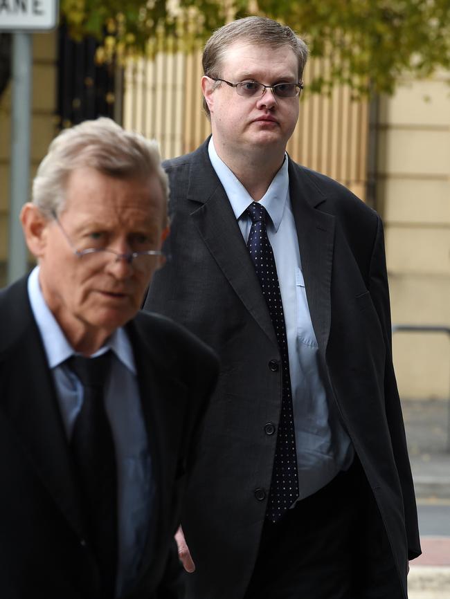 Finnigan and his barrister, Michael Abbott, QC. Picture: Roger Wyman.