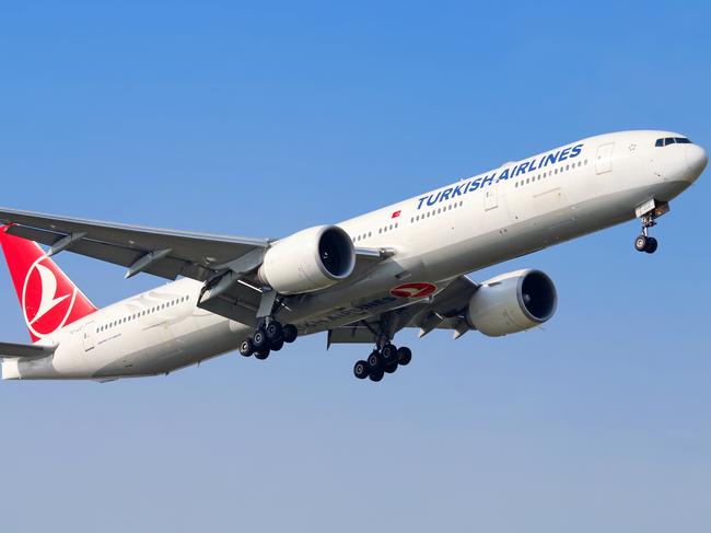 Shanghai, China - May 30, 2017: A Boeing 777-300/ER operated by Turkish Airlines approaches Shanghai Pudong airport for landing.Escape 11 February 2024Doc HolidayPhoto - iStock