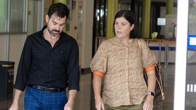 NT Attorney-General and Minister for Justice Chansey Paech and NT Chief Minister Natasha Fyles arriving in Alice Springs this week. Picture: Liam Mendes/The Australian