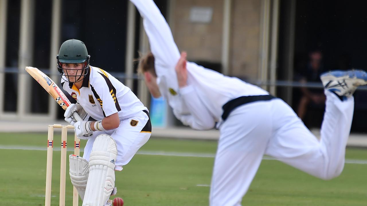 Padua College batsman Thomas Tozer Padua College v St Laurence's College Saturday February 12, 2022. Picture, John Gass