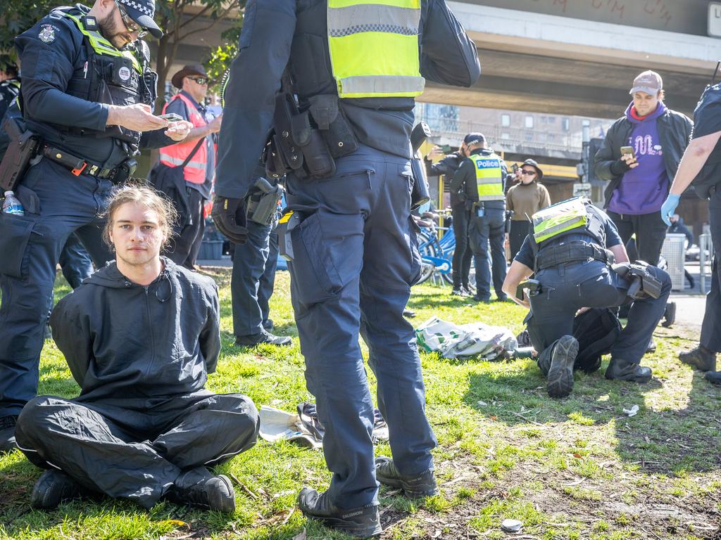 Vile protesters’ sickening horse play