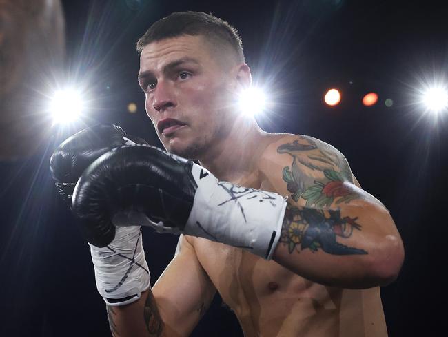 Koen Mazoudier challenges Nikita Tszyu for the Australian super-welterweight title. Picture: Mark Kolbe/Getty Images