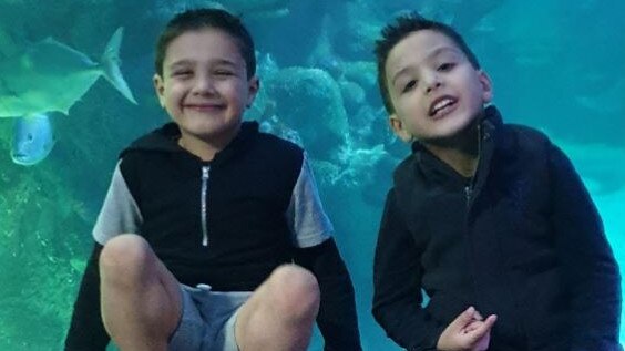 Xavier (aged 10) and Peter Abreu (aged 9) who were killed in a car crash in Monterey on Friday night.