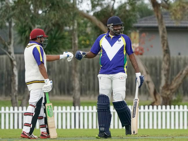 The Vics celebrate another boundary. Picture: Valeriu Campan