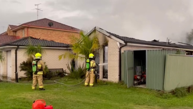 Firefighters battled the blaze but were unable to save the home. Picture: FRNSW