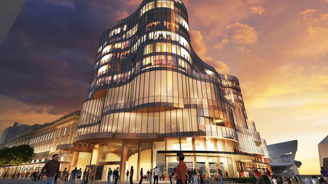 Latest artist impression of $330 million expansion of Adelaide Casino