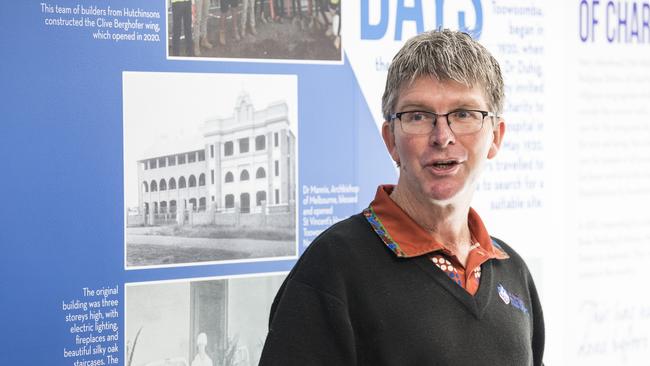 Toowoomba Mission executive Dr Mark Copland at the opening of St Vincent's Private Hospital history wall in the emergency department, Monday, April 11, 2016. Picture: Kevin Farmer